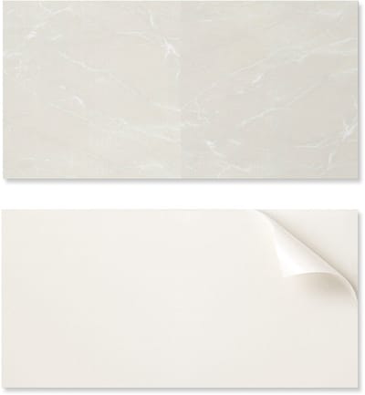 Zelfklevend vinylpaneel met print, 100x50 cm, marmerpatroon met nerven.