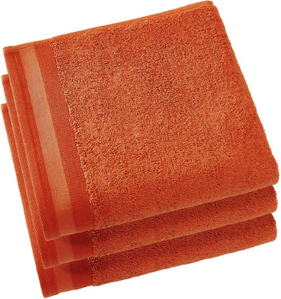 De Witte Lietaer Handdoeken Contessa, Burnt Orange - 50 x 100 cm - 3 stuks - Katoen
