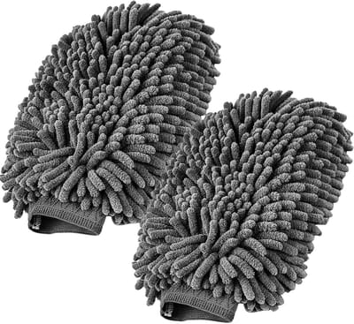 Washandjes Auto - Microvezel Wasglove - Auto Wassen - Extra Absorberend - Large - Grijs