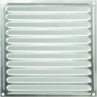 Ventilatierooster Aluminium - Rooster Ventilatie - Luchtcirculatie Verbeteren - Met Bevestigingsgaten - 17 x 17 cm - Aluminium