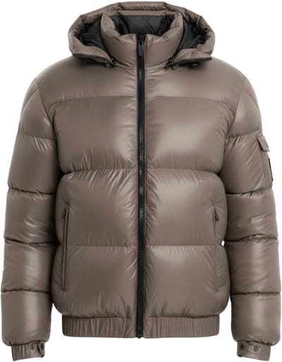 OMBRE Jas - Polyamide - Lange Mouw - Rits Donkerbruin S