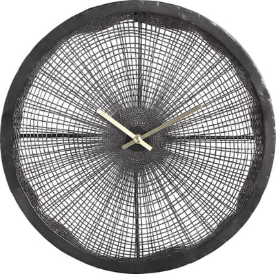 PTMD Della Ronde Klok - 38,5 x 4 x 38,5 cm - Metaal - Zwart
