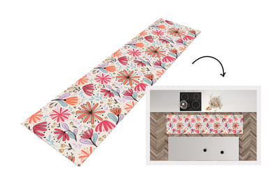 Keukenloper - Loper keuken - Bloemen - Regenboog - Design - 200x50 cm - Keukenloper vinyl