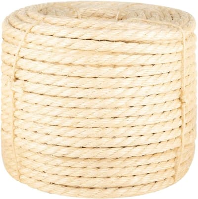 Sisal touw - Bindtouw henneptouw - Krabbpaal maken - Hoge scheurvastheid - 25 meter - Natuurlijk