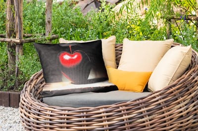Buitenkussens - Tuin - Apple - Hart - Rood - 50x30 cm