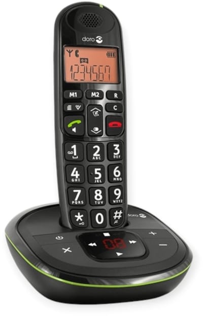 PhoneEasy 105wr - Single DECT telefoon - Antwoordapparaat - Zwart