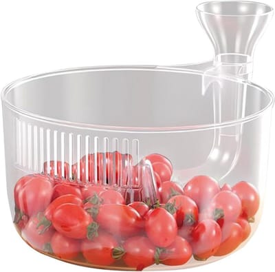 Groente Fruitwasser - Draagbare Reiniger - Maaltijd Bereiding - Snel Doorlatend - 21 x 21 x 12 cm - Transparant