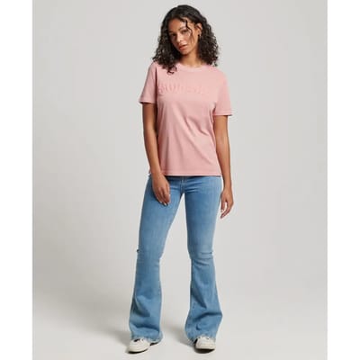 Superdry Vintage Cooper Classic Tee Dames T-shirt - Lichtroze - Maat XXS