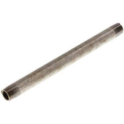 R 1/4'' Verzinkt Stalen Dubbele Pijpnippel 50 Bar DIN 2982 - 150mm [2 Stuks]