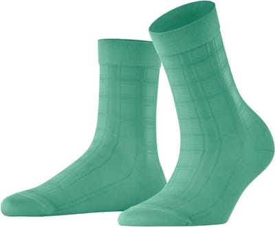 FALKE Madras gedessineerd katoen sokken dames groen - maat 35-38