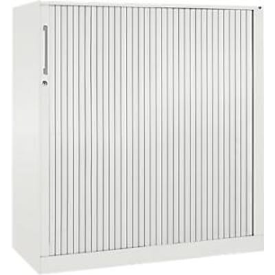 Roldeurkast ASISTO C 3000, 3 ordnerhoogten, met akoestische roldeuren, breedte 1200 mm, wit/wit