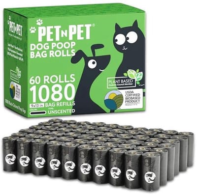 Zwarte Poepzakken voor Honden - 1080 Stuks, Extra Dikke en Duurzame Afvalzakken