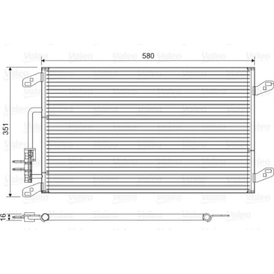 Condensator, airconditioning VALEO 817386