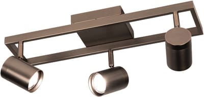 Lumidora Opbouwspot 75756 - MASON - 3 Lichts - GU10 - Bruin-brons - Bruin - Metaal