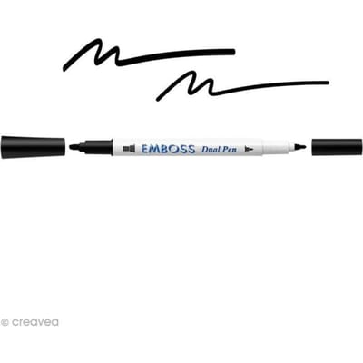 Tsukineko Emboss pen - Real black - embossingpen voor embossingpoeder