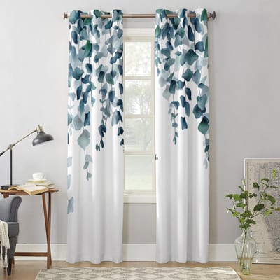 Aquarel Plant Bladeren Raamgordijnen voor Woonkamer Slaapkamer Gordijn Modern Keuken Jaloezieën Draperieën Gordijnen 135W x 60H(cm) x1
