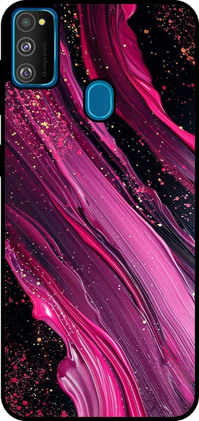 Smartphonica Telefoonhoesje Geschikt voor Samsung Galaxy M30s met marmer opdruk - TPU backcover case marble design - Paars Roze geschikt voor Samsung Galaxy M30s