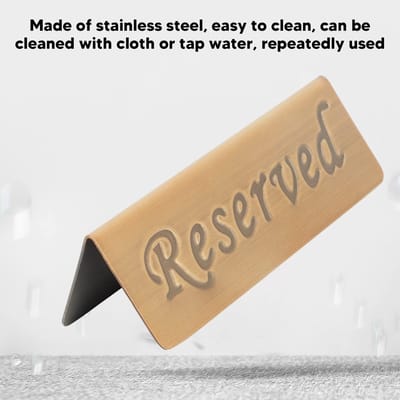 Dailygoods- Acryl Bord Dubbel-Tipontwerp - Roestvrij Staal - Antiek - Restaurant Accessoire - Bruiloft - Eenvoudig te Reinigen - Reserveringsbord
