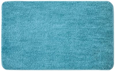 Allecto - Badkamermat - Antislip Douchemat - Zachte Microvezel - Waterblauw - Absorberend Tapijt - Geschikt voor Badkamer en Keuken - 40 x 60 cm