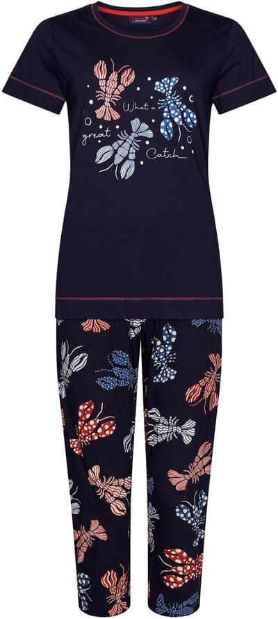 Dames Pyjamaset Rebelle - Lobster Party - Bio Katoen - Maat 38