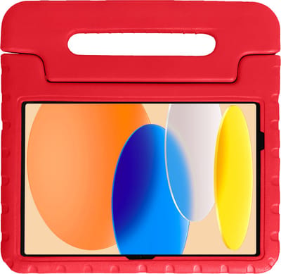 Hoesje - Geschikt voor Apple iPad A16/A18 (2025/2026) - 11 inch (11e & 12e generatie) - Kinderhoes Shockproof Bumper - Kidsproof Case - Tablet Hoes - Kinder Hoes Cover - Rood
