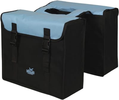 Dubbele Fietstas Zwart voor Bagagedrager - Waterdicht, 35 Liter, Eenvoudige Bevestiging