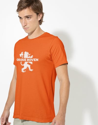 Oranje EK WK Koningsdag T-shirt - MAAT XS - Heren Pasvorm - Oranje Boven