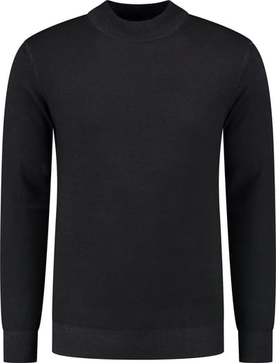 District Indigo Mockneck Pullover Merino/Stretch Black (7.22.508.502 - 020)