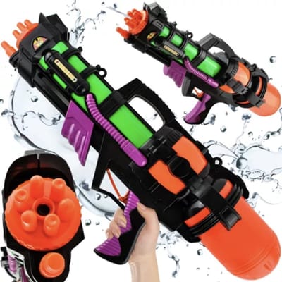Playos® - Waterpistool - Extra Groot - 60 cm - 1,25 Liter - tot circa 6 meter - Waterspeelgoed - Watergun - Buitenspeelgoed