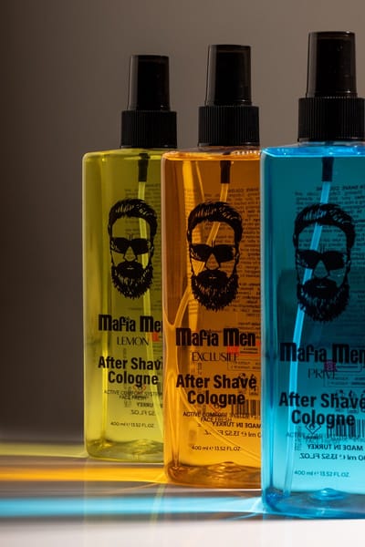 Aftershave Lemon- Privé- Exclusief cologne 3-Pack Mix Voordeelbundel Mafia Men Eau de Cologne 400ml- oude cologne Lemon- Aftershave Parfum Heren- Langdurige Geur- Kolonya- Barber Cologne