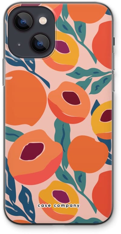 Case Company® - Hoesje geschikt voor iPhone 13 hoesje - Perzik - Soft Cover Telefoonhoesje - Bescherming aan alle Kanten en Schermrand