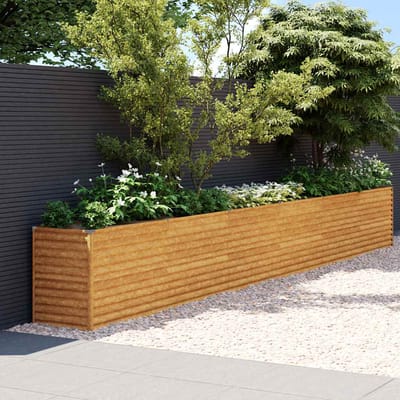 vidaXL - Verhoogde - tuinbak - 578x50x69 - cm - cortenstaal