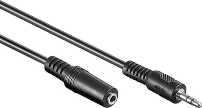 S-Impuls 3,5mm Jack stereo audio verlengkabel - zwart - 1,5 meter