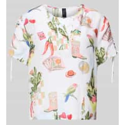 regular fit blouse in all-over look