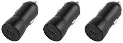 3 stuks OneOne auto snellader USB C. 20W lader. Autolader adapter past op Apple iPhone 5, iPhone 5c, iPhone 5s, iPhone 6, iPhone 6 Plus, iPhone 6s, iPhone 7, iPhone 7 Plus, iPhone 8, iPhone 8 Plus