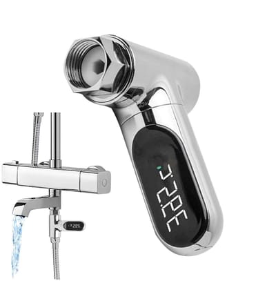 Douche Thermometer - Bad Temperatuurmeter - Veilig Baden - Drie Kleuren Indicator - 0-100 Graden - Zilver