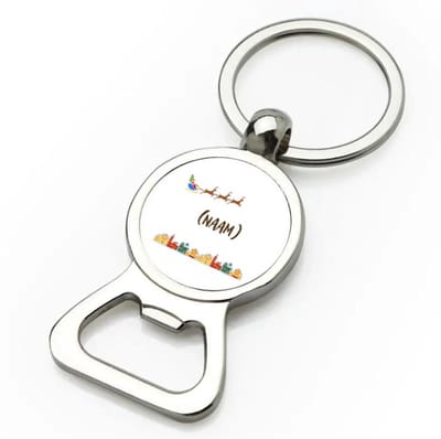 Akyol - kerst vliegende rendieren met eigen naam flesopener - Kerstmis - kerst beker - winter - kerst - christmas - kerst cadeau - 9 bij 3 cm