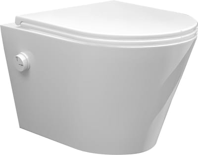 Sanifun rimless hangtoilet Rambo met koud water bidet-functie glans wit 520