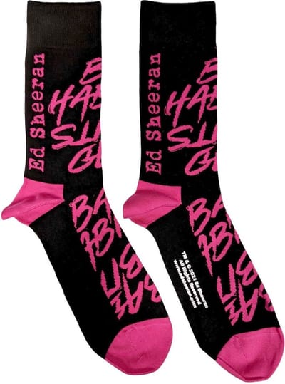 Ed Sheeran - Bad Habits Sokken - EU 40-45 - Zwart/Roze
