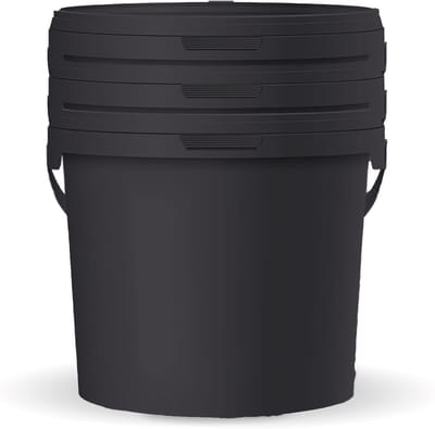 Zwarte Emmer met Deksel 3,3L - Food Safe, Lekvrij en Geurneutraal