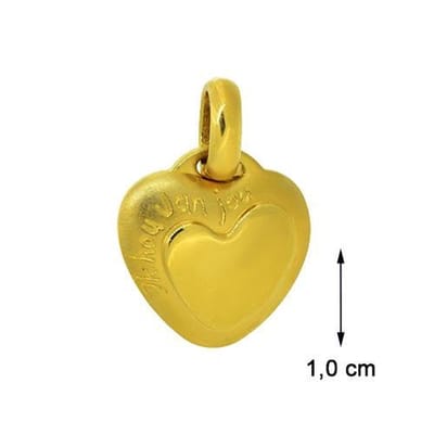 Blinx Jewels Vergulden Hanger Hartje "Ik hou van jou"