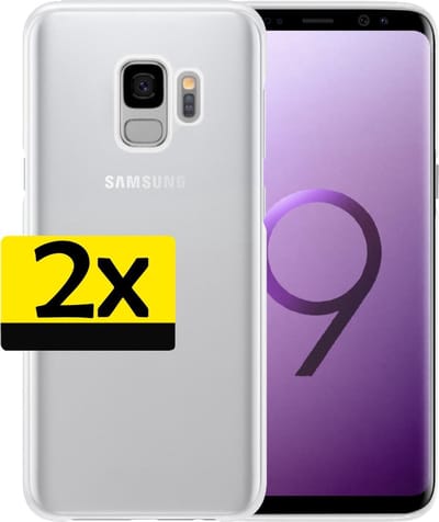 Hoesje - 2 Stuks - Geschikt voor Samsung Galaxy S9 - Sterk & Shockproof - Case Siliconen - Back Cover - Telefoon Hoes - Telefoonhoesjes - Transparant