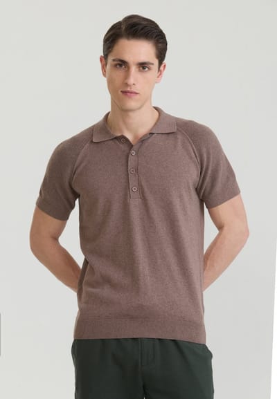 Felix Hardy Polo Shirt Korte Mouwen 100% Katoen Heren Bruin - M