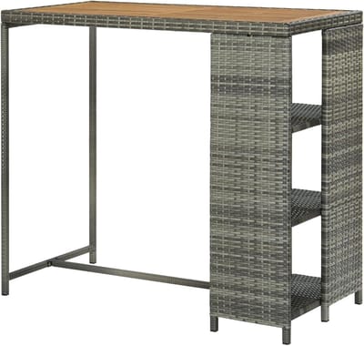 Bartafel met rek - Statafel Bistrotafel - Buiten Borrelen - Opbergrek met 3 planken