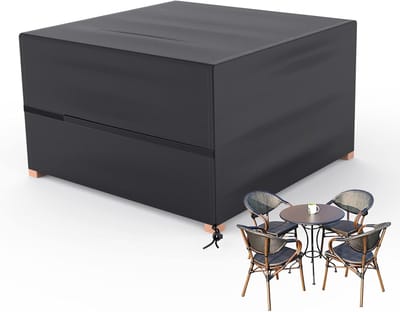 Famanu - Waterdichte tuinmeubelhoes, outdoor patiotafelhoes, heavyduty oxfordstof, anti-uv, scheurvaste tafelhoes (126 x 126 x 74 cm)
