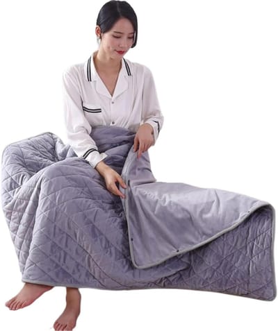 Elektrische Deken - Verwarmde Cover - Warm Blijven - 3 Warmtestanden - 100x140 cm - Zilver Grijs