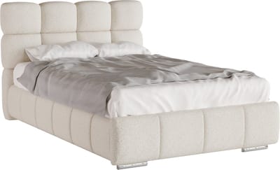 Polsterbed Bliss 120 x 200 cm met opbergruimte, lattenbodem en Bonnel (h18cm)-veringmatras H3