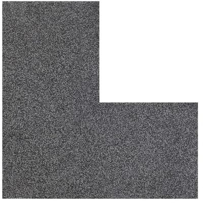 Hoekstuk rubber rand sportvloer 'STONE' - 50x50 cm - 20 mm - Middengrijs