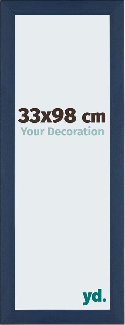 Your Decoration - Fotolijst 33x98 cm - MDF - Donkerblauw Geveegd - Mura