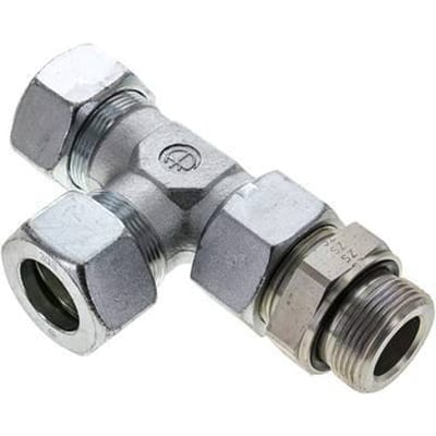 30S & G1-1/4'' Verzinkt Stalen L-Snijringkoppeling Buitendraad 400bar Verstelbaar ISO 8434-1